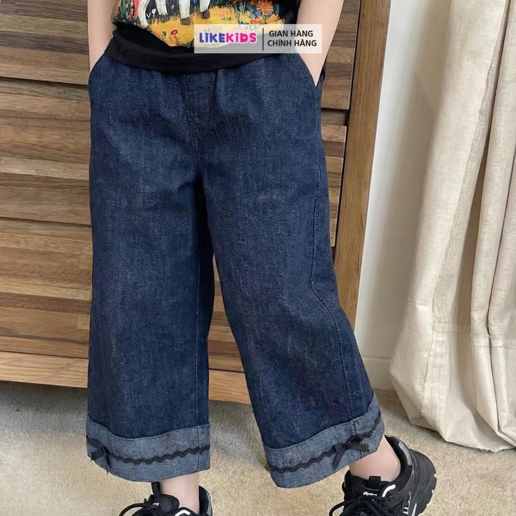 QUẦN DÀI cho bé gái hoạ tiết NƠ LikeKids V81
