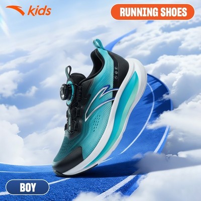 ANTA Kids Giày Chạy Thể Thao Bé Trai size 34-41 Êm Nhẹ Chân, Đế Giày Giảm Chấn, Khóa Xoay Tiện Lợi A126A5503 khóa habu