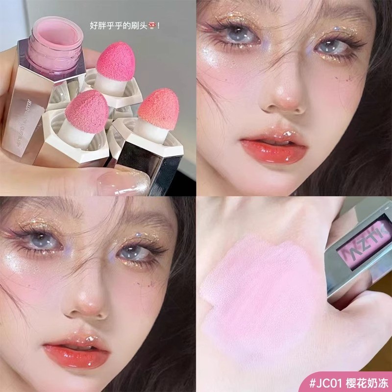AZTK Lỏng Blush Lỏng Mở Rộng Thu Nhỏ Không Khí Mờ Sửa Chữa Làm Sáng Tăng Cường Làn Da Blush Xanh Chí