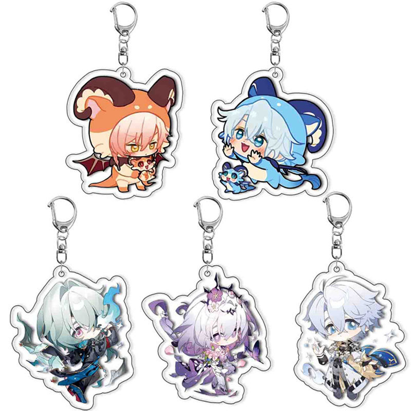 Game Honkai: Star Rail Keychain Castorice Anaxagoras Phainon Cosplay Costumes Key Chain Bag