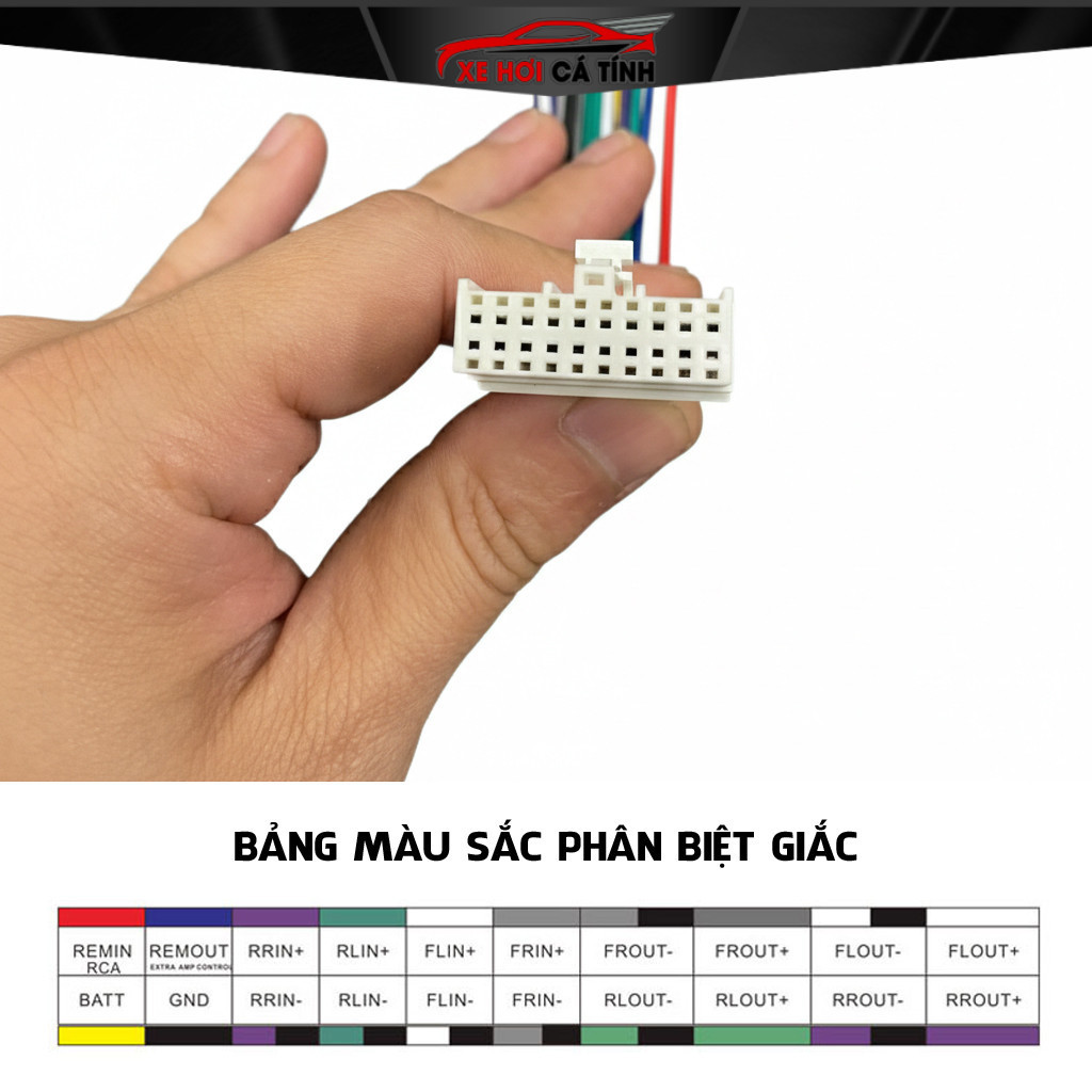 Đầu cáp 20PIN - Jack kết nối Loa dsp và Nguồn cho DVD từ ô tô ra DSP
