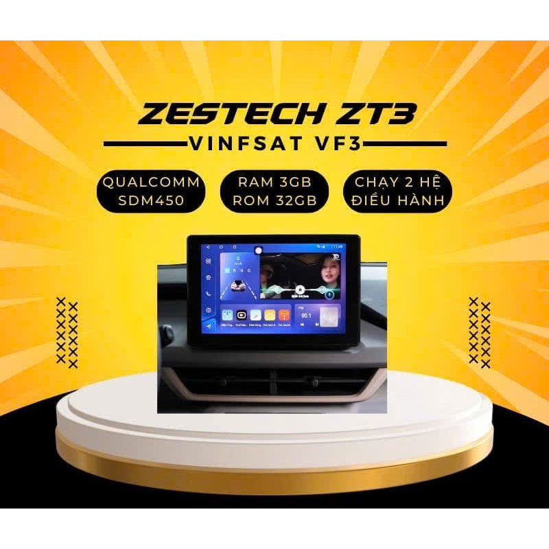 Màn Hình Zestech ZT3 Dành Riêng Cho VF3 / MHU VF3 2 Hệ Điều Hành