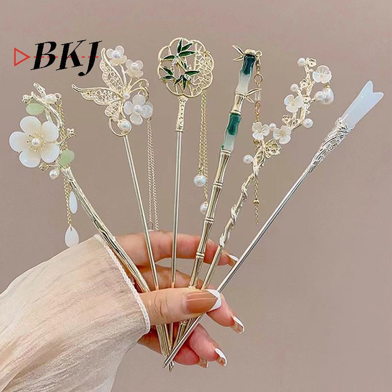 [KJ] Kẹp Tóc Cổ Điển Trung Quốc Dành Cho Nữ Bướm Hoa Ngôi Sao Tươi Handmade Kẹp Tóc Phụ Kiện Trang S