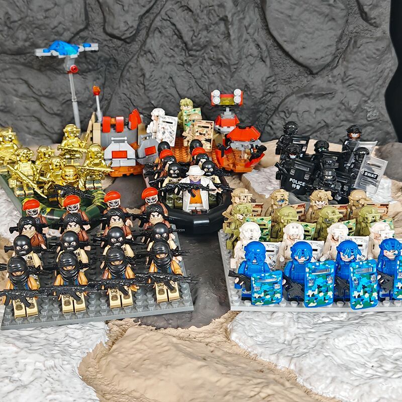 Thích Hợp Cho Lego Quân Đội SWAT Khối Xây Dựng Minifigures Cyberpunk 2077 Tên Cướp Cảnh Sát Lính Hội