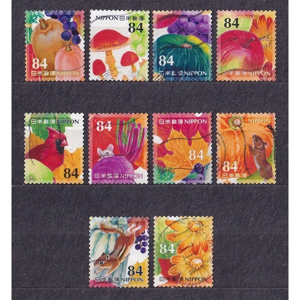 Bộ 10 Tem Bưu Chính Nhật Bản - Chào Thu | Japan - Autumn Greetings 84yen 2019 G229 (10) | Used/CTO