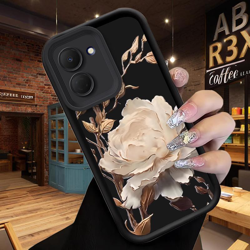 Vỏ Cho Tecno Spark GO 3 Spark GO 2 Spark Go 1 Hoa Trắng Vỏ Điện Thoại Techno Spark GO3 GO2 Go1 KN3 K