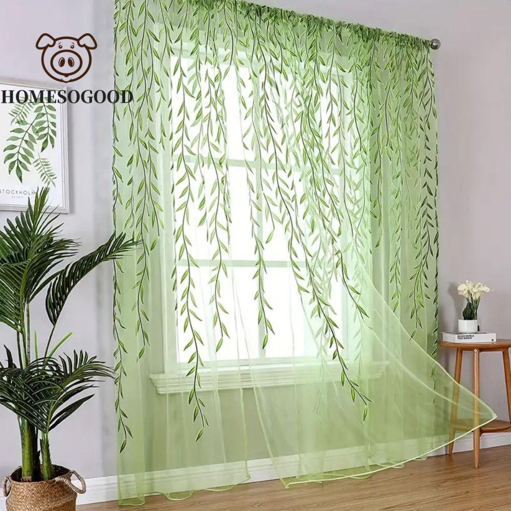 Rèm lá liễu RIUERSTONE, Rèm cửa sổ phong cách mục vụ Gạc, Điều trị cửa sổ Rèm vải tuyn thanh lịch Rè