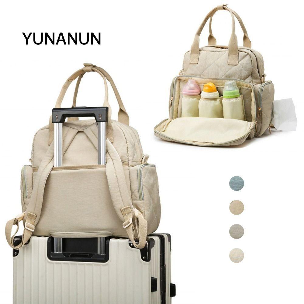 Túi đựng tã YUNAUN, Túi đựng mẹ nhiều ngăn chống thấm nước, Ba lô du lịch nhẹ chống nước cho nữ