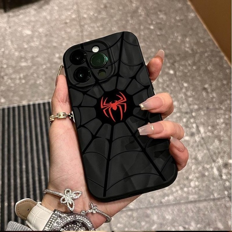 Dành Cho IPhone17 16 15 14 13 12 11 Pro MaxX XR XS MAX 7 8 PLUS Hoạt Hình Đơn Giản Người Nhện Cặp Đôi Vỏ Điện Thoại Mềm