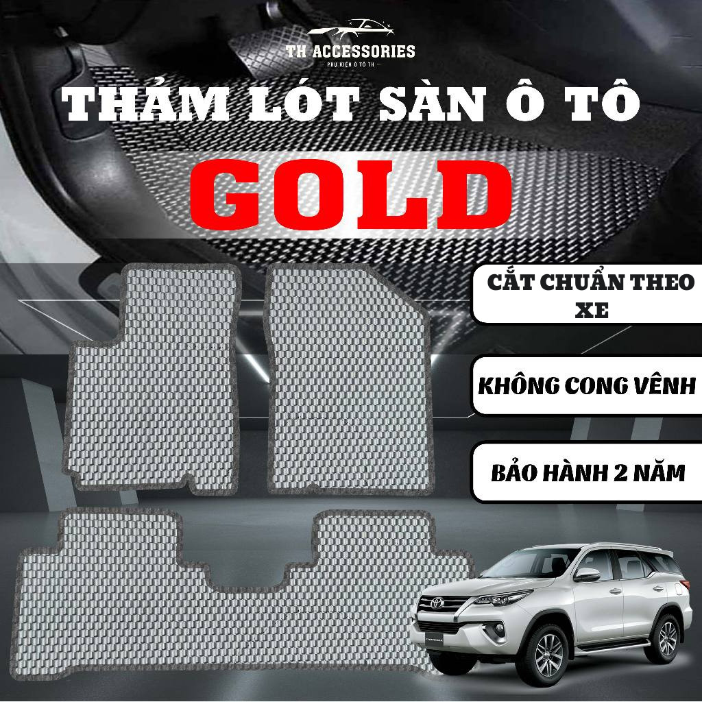 Thảm lót sàn ô tô Toyota Fortuner cao su cao cấp – FULL BỘ CÓ CỐP