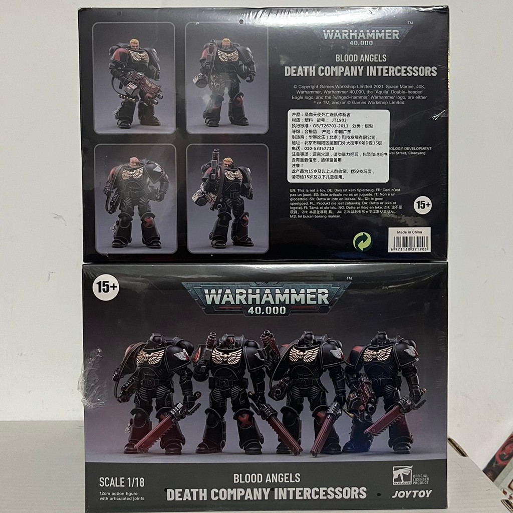 Spot Goods#JOYTOY 3.75Inch War Hammer40k Wolf Pack Blood Angels Temple Claw Bal Black mane