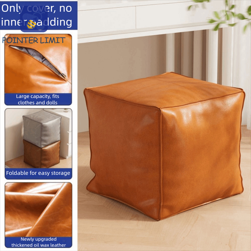 POINTER LIMIT Storage Stool, Chống Trơn Trượt Da PU Chống Thấm Nước Ottoman, Chân Còn Lại Dung Tích 
