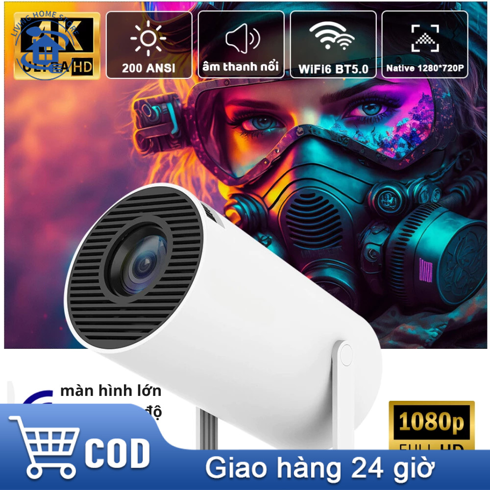 [🎆 Free shipping]Máy chiếu mini HY300 / HY320 / HY320 Mini Full HD android 11.0 độ sáng 300 ANSI lum