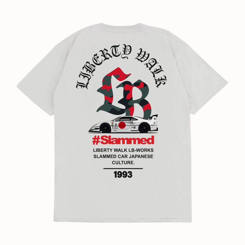 Nam Nữ Cùng Phong Cách Cotton Nguyên Chất Phù Hợp Với Xe In Hình FERRARI F40 LBWK LIBERTY WALK Áo Th