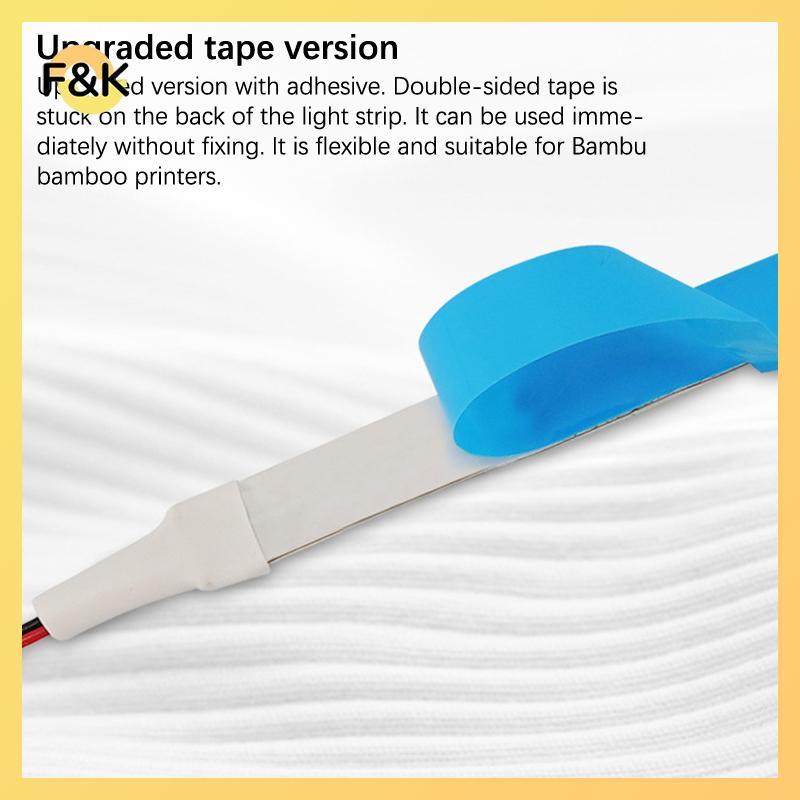 F & K Cho Bambu Lab Light P1p P1s X1C Bộ đèn LED dải đèn LED 5V 150cm IP44 Đèn chiếu sáng siêu sáng 