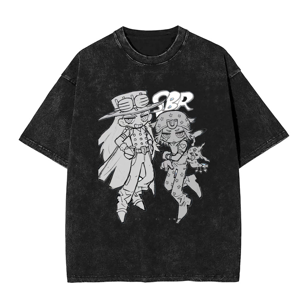 JoJo 's Bizarre Adventure [STEEL BALL RUN] Gyro Zeppeli / Jonathan Joestar đồ họa 100% cotton hạng n