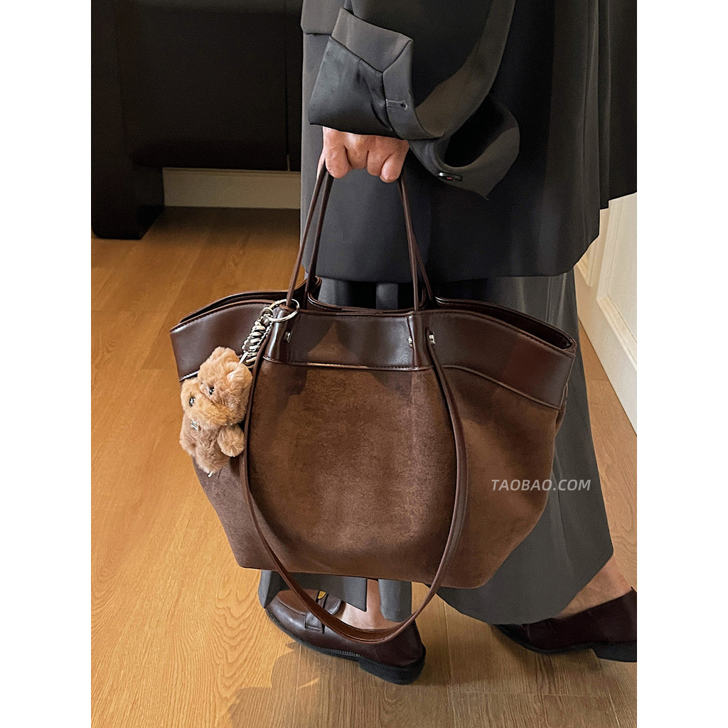 túi tote túi tote to Thời Trang Đơn Giản Retro Túi 2025 Phong Cách Mới Dung Tích Lớn Đi Lại Nữ Túi Đeo Vai Di Động Túi Tote Xô Túi