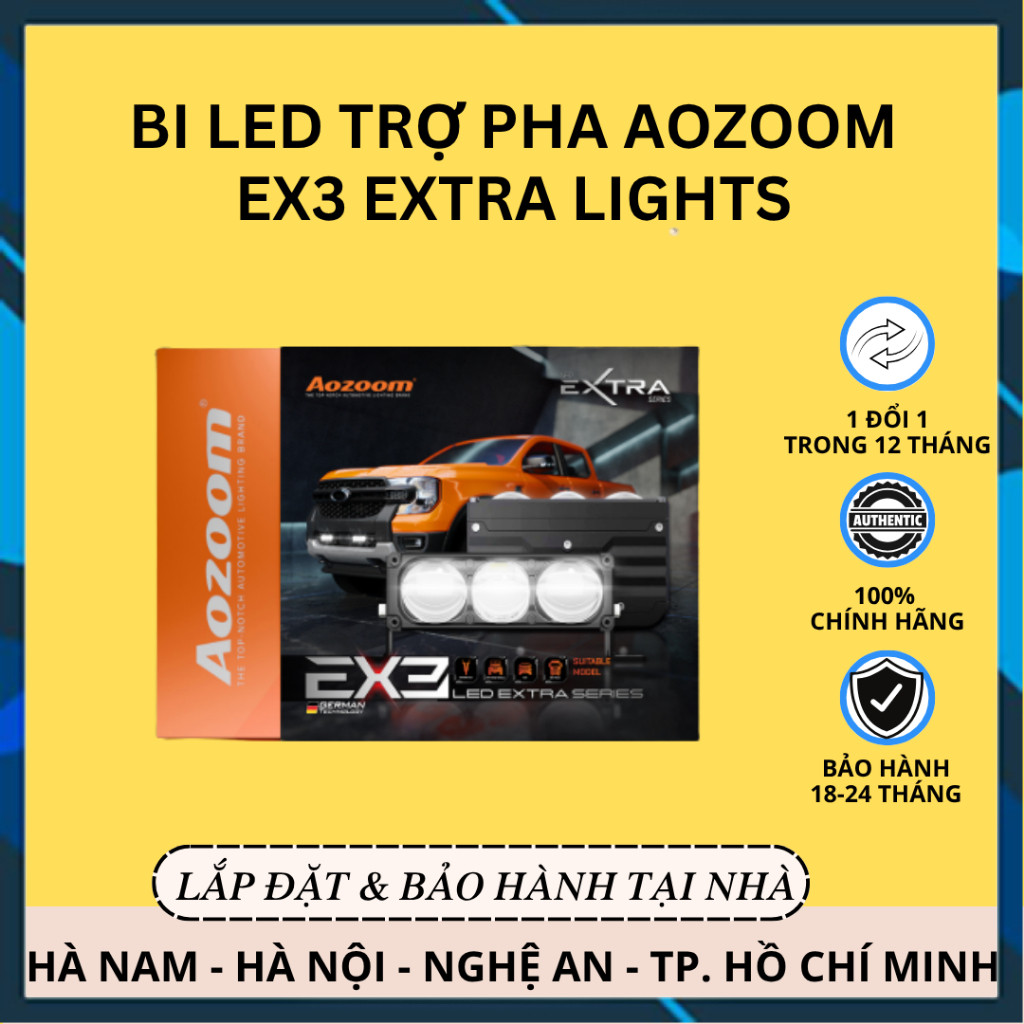 [Hàng mới về] Bi Led Trợ Pha Aozoom EX3 EXTRA LIGHTS
