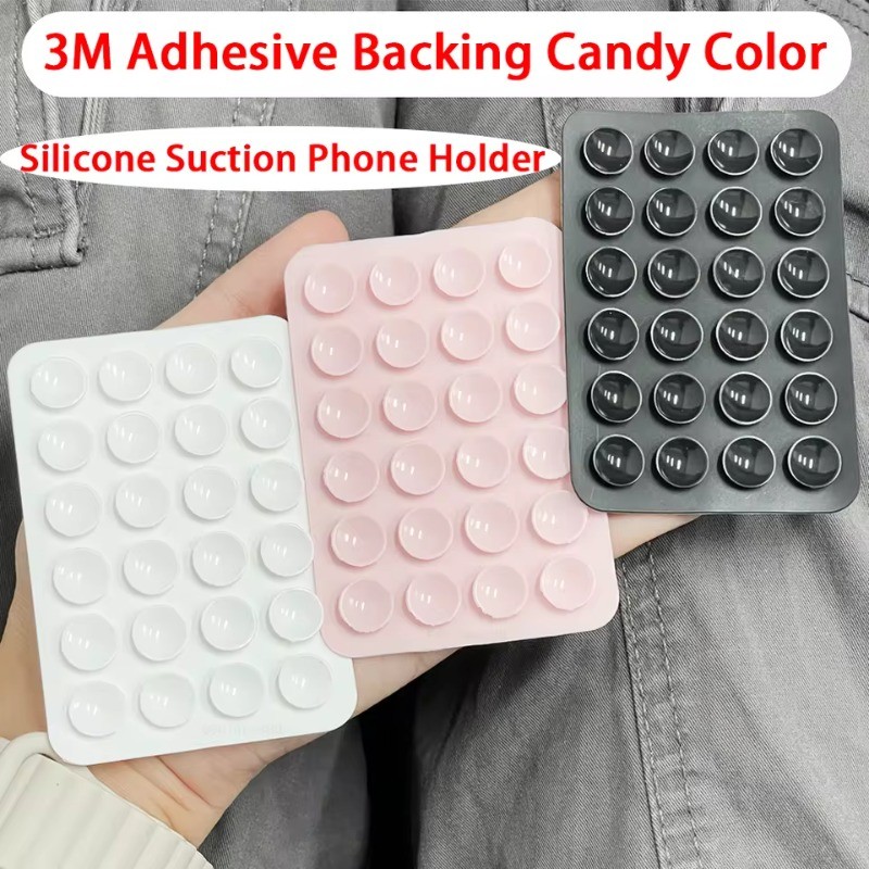 [ CÓ SẴN] [ 1 MẶT] Miếng Dán Điện Thoại , Silicon 1 Mặt Hình Chữ Nhật 24 Giác Hút Nhiều Bề Mặt Cho Mọi Địa Hình Gum