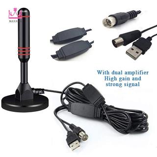 Maxrrh Ăng-ten TV kỹ thuật số sóng mặt đất Bộ khuếch đại cốc hút sóng mặt đất độ phân giải cao Bộ thu TV Dtmb Bộ đầu thu hộp Ăng-ten mới