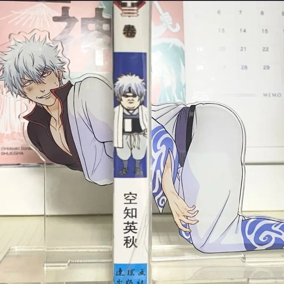 Standee Anime Gintama Sakata Gintoki Mô Hình Mica Acrylic Trang Trí Bàn Học Hài Hước Figure Gintama 