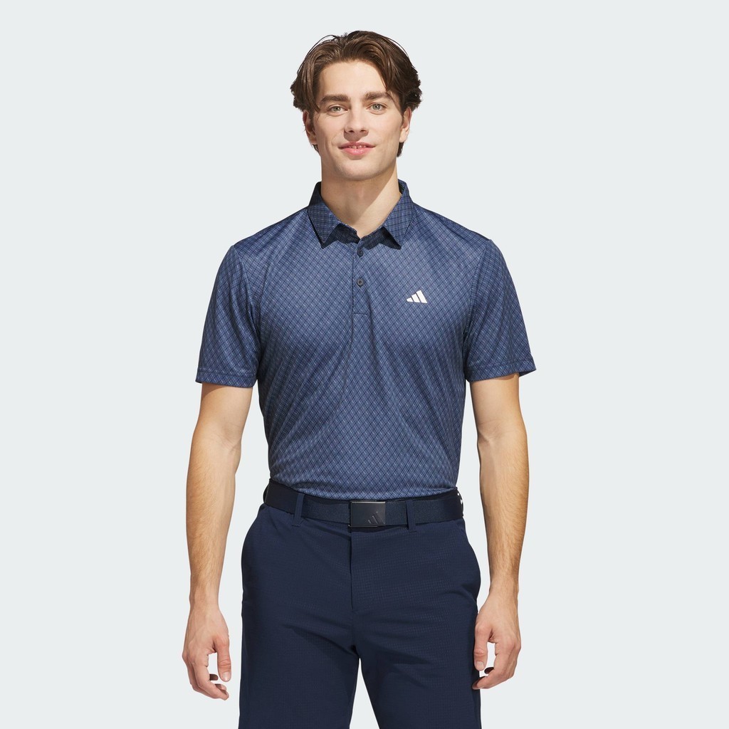 adidas Đánh gôn Áo Polo Phủ Họa Tiết Core Nam Màu xanh da trời JF8852