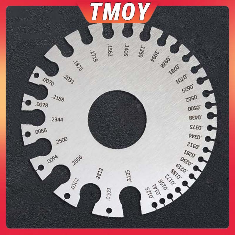TMOY 0-36 Vòng AWG SWG Dây Đo Độ Thiness Thước Đo Đường Kính Thép Không Gỉ Đo Dụng Cụ TMOY