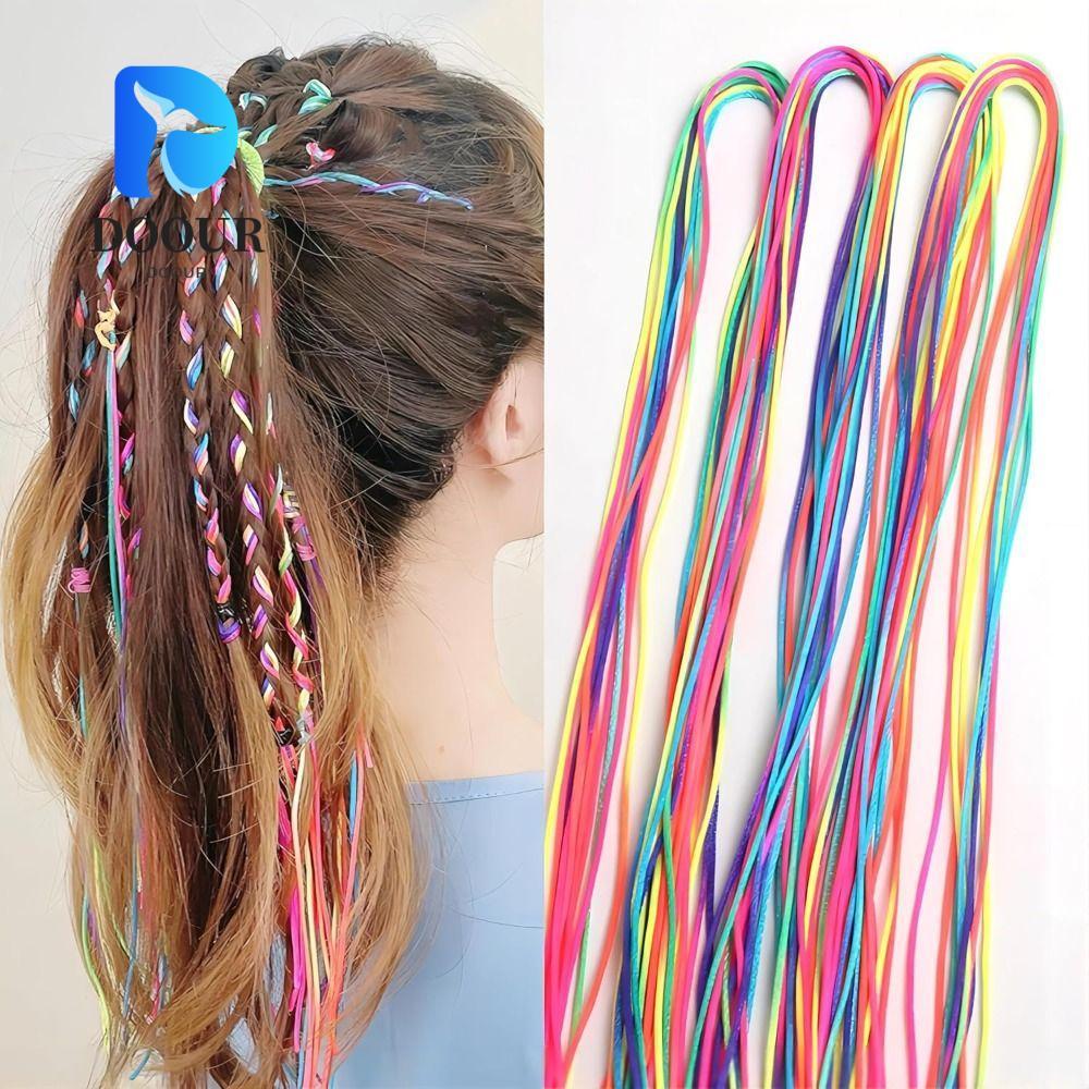 DOOUR 16 / 24 / 32 Chiếc Dây Buộc Tóc, Dây Buộc Tóc Bện Cầu Vồng Dây Tóc Nhiều Màu Sắc, Phụ Kiện Tóc