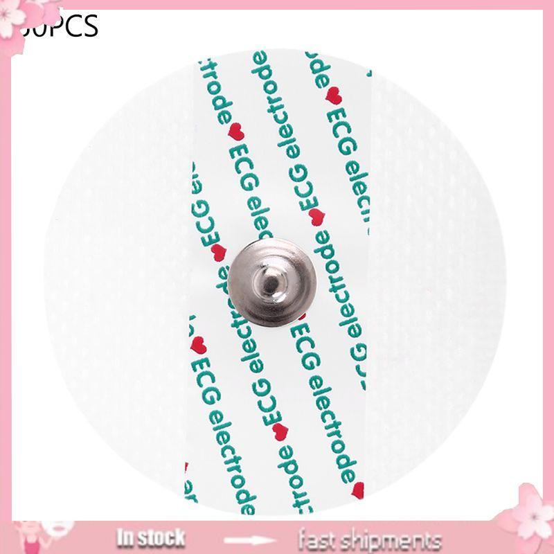 YOI 50 Miếng Điện Cực ECG EKG Màn Hình Trái Tim Miếng Điện Cực Dùng Một Lần Điện Cực Không Dệt Cho M