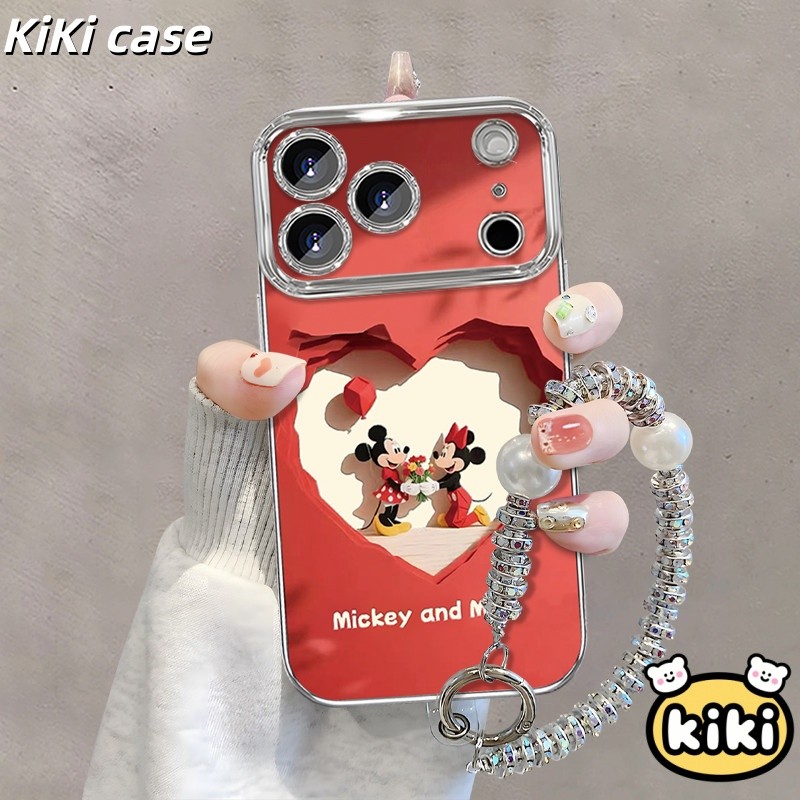 ốp lưng iphone Mickey Mouse tặng hoa hồng Cho Iphone 7  xs xr 14 15 16 11 12 13  Pro Max Plus