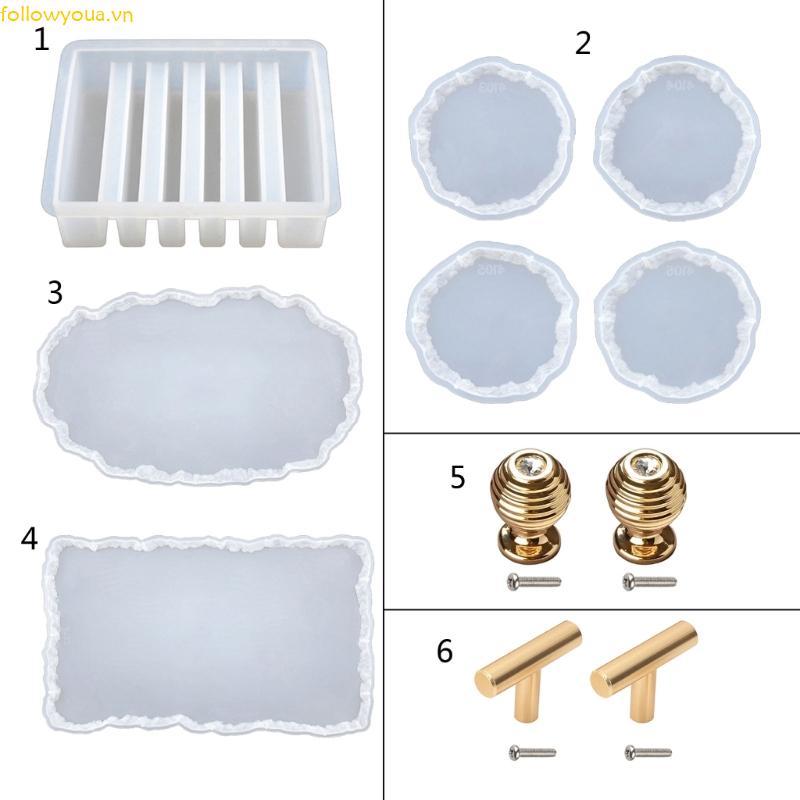 Fol Geode Khuôn Silicone Dùng Làm Coaster - Bền Mềm từ Nhựa Silicone