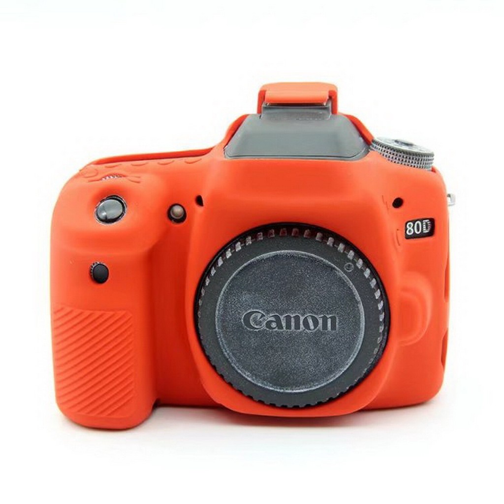 Dành Cho Canon EOS 80D 90D 77D 750D 800D Silicon Mềm Cao Su Ốp Lưng Thân Máy Ảnh