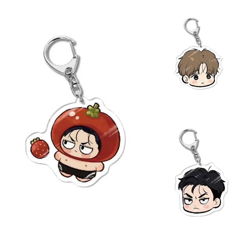 Móc khóa Acrylic Shutline Manhwa BL Hàn Quốc Moon Shin-gun Park Gun-woo Chibi mô hình trang trí cặp 