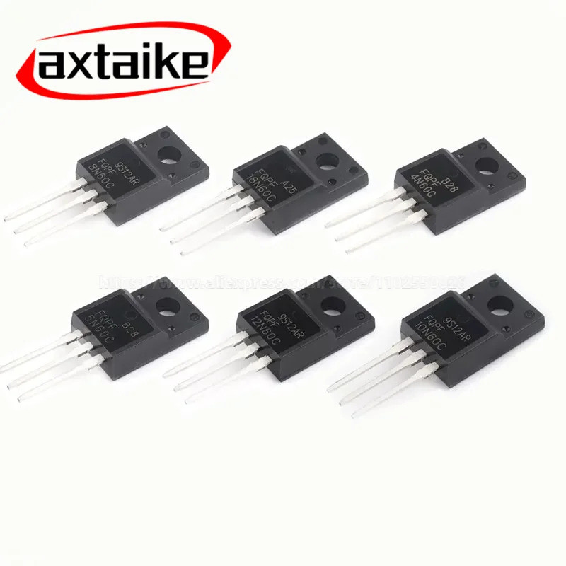 10 Chiếc FQPF4N60C FQPF5N60C FQPF6N60C 7N65 8N60 10N60 12N60 15N60 18N60 20N60C FQPF20N60C 600V TO22