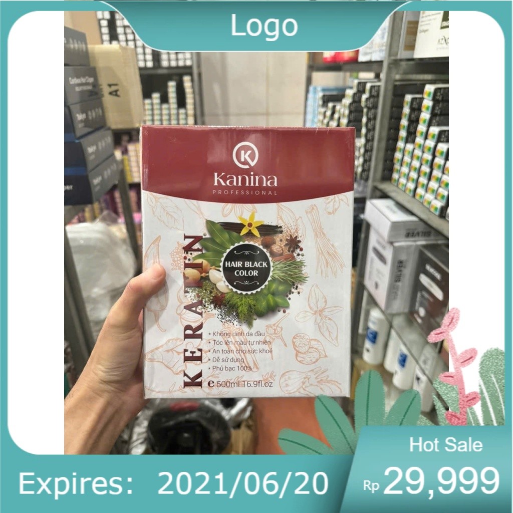 Nhuộm tóc đen Kanina ( 2 màu đen và nâu) phủ bạc không dính da đầu. tóc lên màu tự nhiên. NH KA130 .