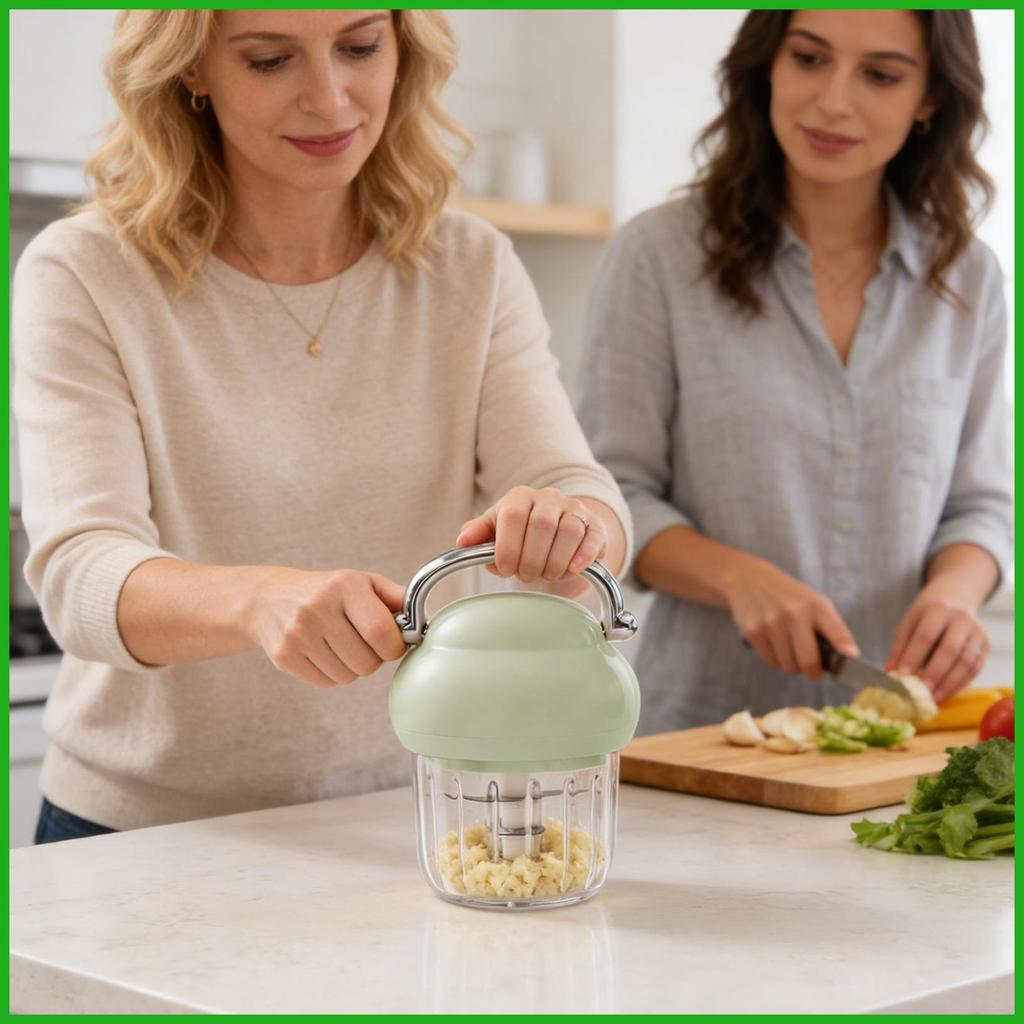 Máy Chế Biến Thực Phẩm Điện 350ml Tiện Ích Nhà Bếp Chống Trơn Trượt Có Tay Cầm Điện Mini Xay Xay Thực Phẩm Cho Tỏi juavn