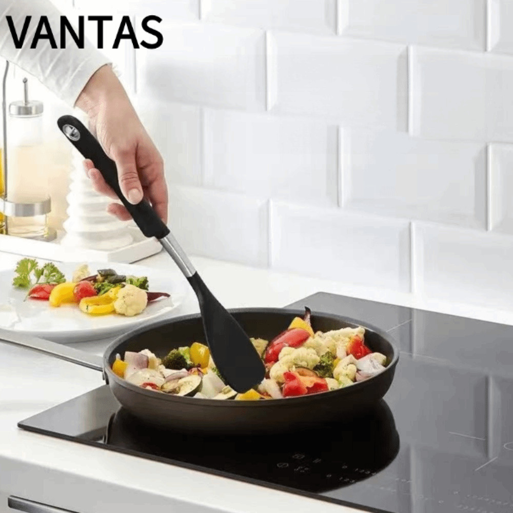 VANTAS Thìa Silicon, Thìa Nấu Ăn Silicon Chịu Nhiệt, Bền Chống Rò Rỉ Chống Dính Dụng Cụ Nấu Ăn Trứng