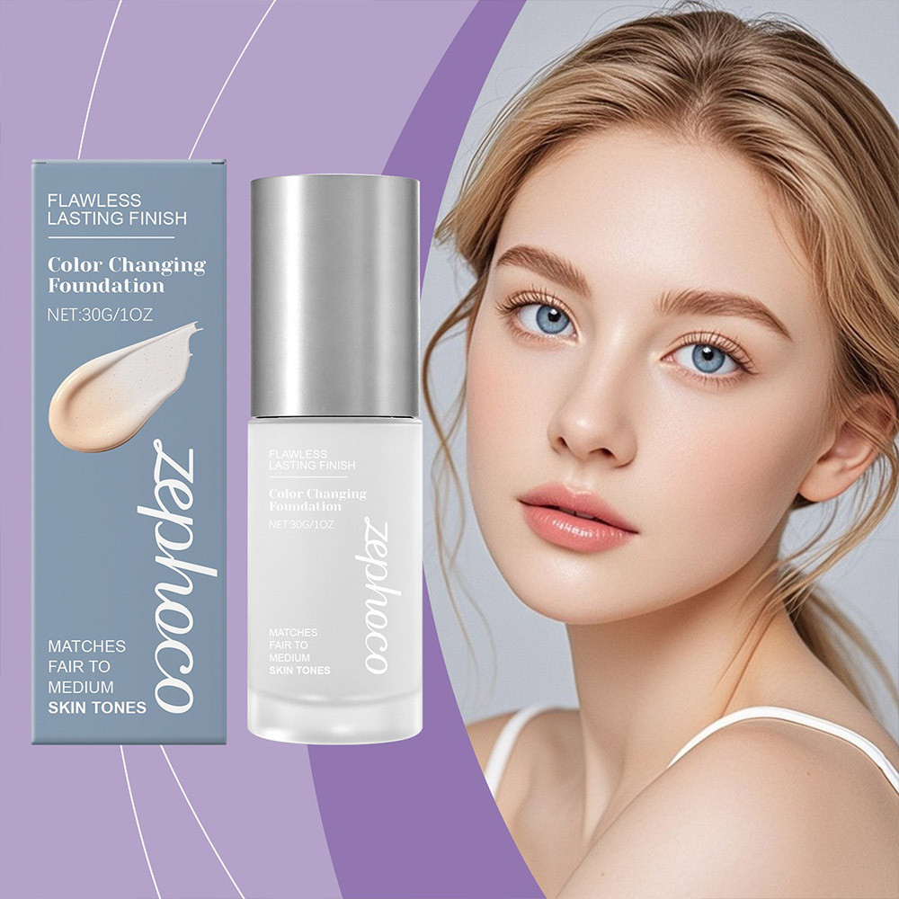 ZEPHOCO Foundation Cream 30ml Light And Not Heavy Moisturizing Brightness Breathable Easy To Apply M