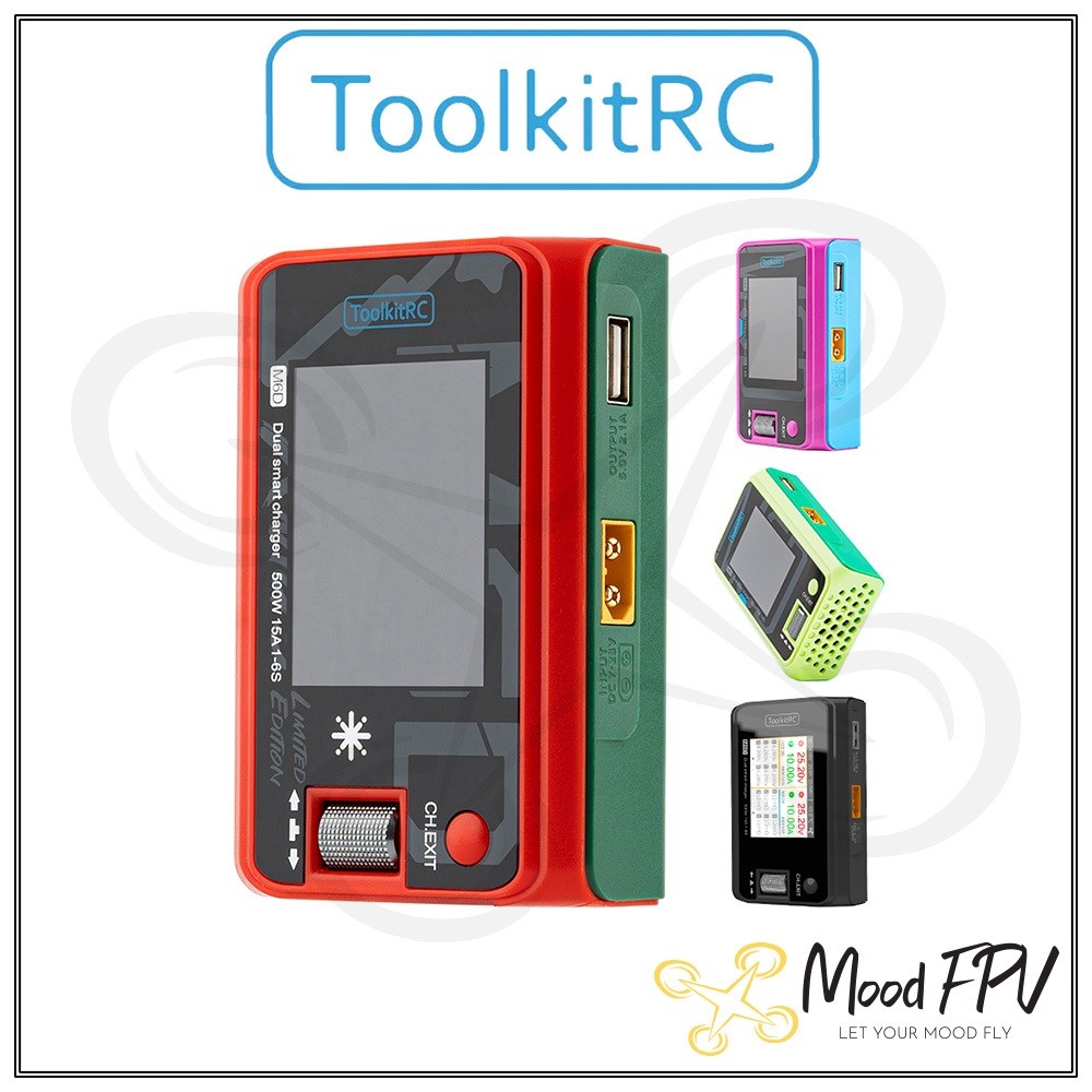 Sạc Pin Lipo ToolkitRc M6D 500W 15A 1-6S 2 Cổng M6D Series