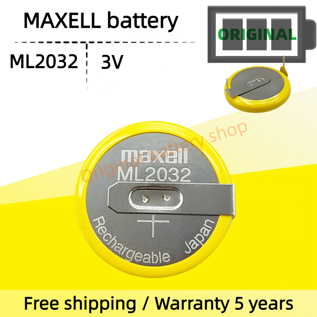 Pin sạc Maxell ML2032 có chân hàn thay vì pin CR2032 Mới
