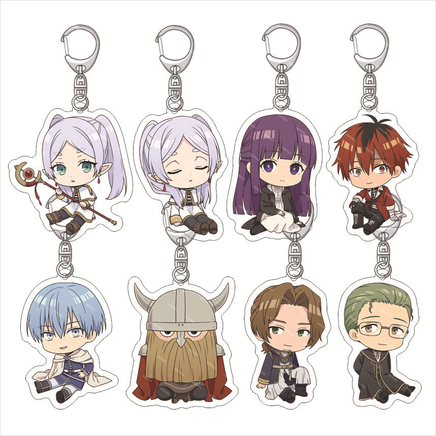 Frieren: Beyond Journey'S End Acrylic Anime Cute Keychain Jewelry Bag Pendant Figure Key Ring Girl B