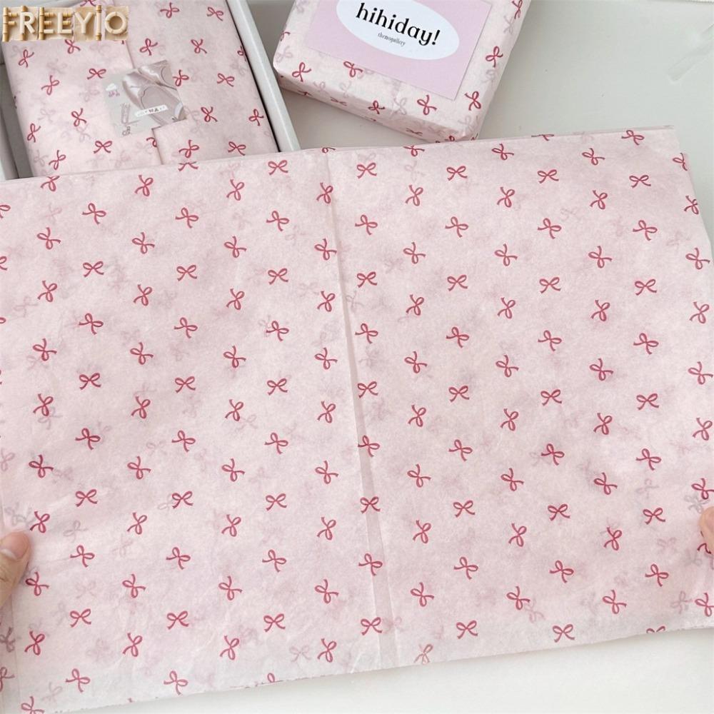 FREEYIO 20 tờ Ins Ballet Bow Copy Paper, Giấy đóng gói hoa tự làm Quà tặng Vật liệu đóng gói, Quà tặ