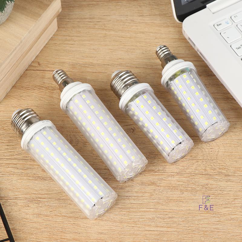 F & E E27 E14 18W 20W 30W Đèn LED Ngô Bóng Đèn AC85-265V Không Flier 2835 SMD LED Nến Bóng Đèn Ngô B