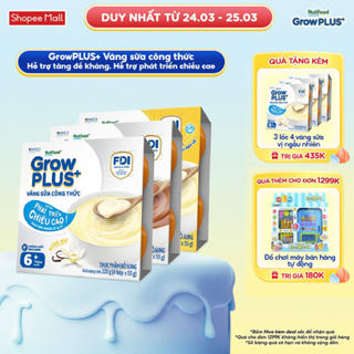 Combo mix 3 lốc GrowPLUS+ Váng sữa công thức Sữa non Immunel Hỗ trợ tăng đề kháng & Cao lớn vượt trội (55g x 12 hộp)