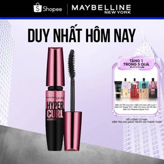 Mascara Dài Mi và Cong Mi Maybelline New York Hyper Curl Waterproof Chuốt Mi Đen Hiệu Quả Không Lem Không Trôi 9.2ml