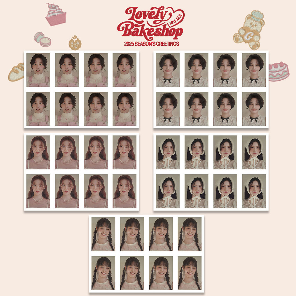 Nhẹ Nhàng Ẩn Năm Tự Làm GI-DLE Bé Gái 3cm ẢNH 2025 Mùa Chào Đón Lịch Để Bàn ID PHOTO ID PHOTO 3.27 Y