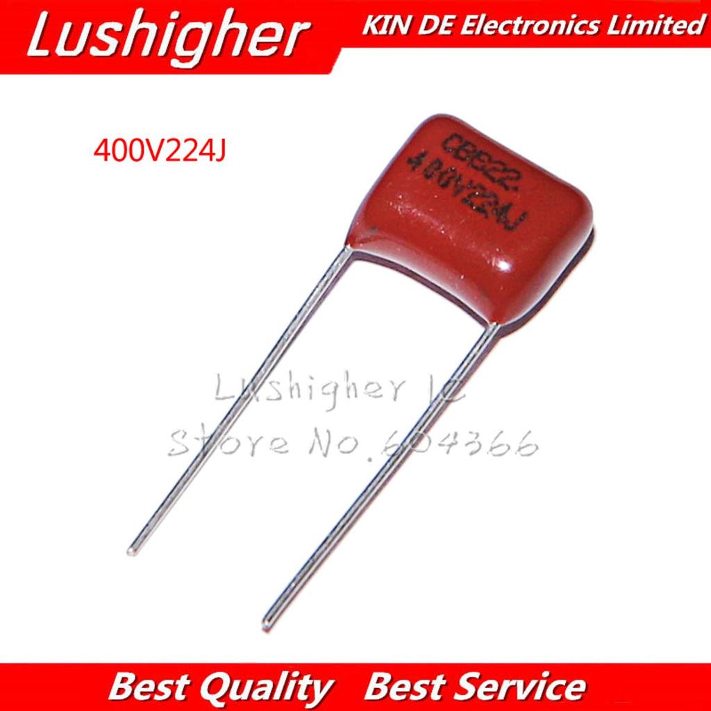20 Chiếc 400V224J 400V CBB 0.22UF 220NF 400V 224J 224 CBB 10MM Tụ Điện Phim Polypropylen