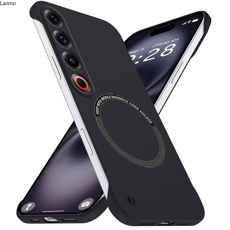 Mỏng Từ Tính Không Khung Cho Meizu 20 21 Pro Note Meizu21 Vỏ Điện Thoại Mờ Chống Trầy Xước Vỏ PC Cứn