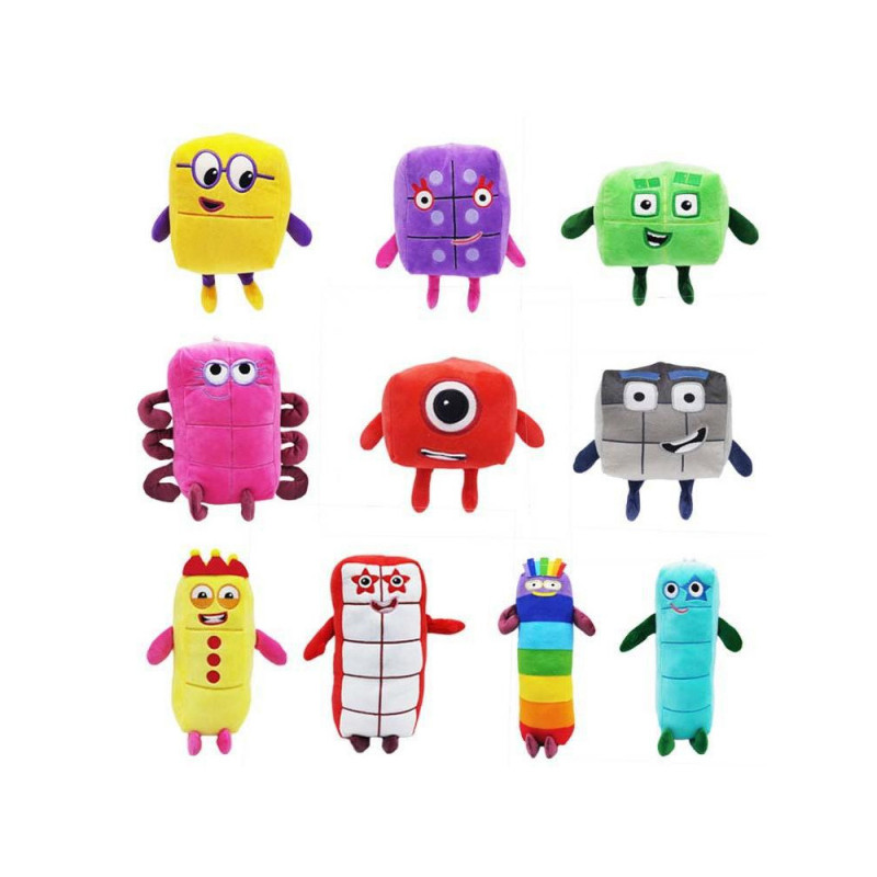 Hàng sẵn có Búp bê Numberblocks Numberblocks Khối số Đồ chơi sang trọng Búp bê giáo dục sớm DIY Anim