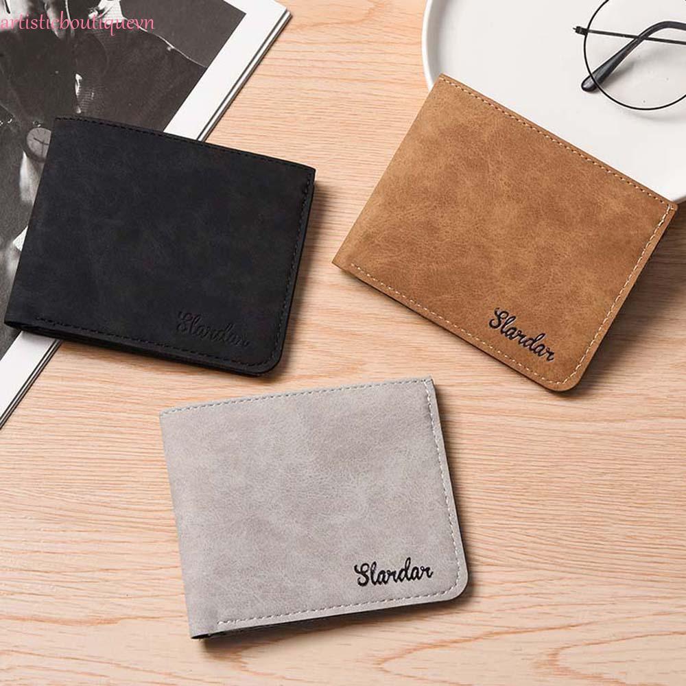 Ví nam ARTI, Túi đựng tiền Kẹp tiền Ví đựng tiền xu, Ví nam bằng da PU Túi đựng tiền xu nhiều khe đự